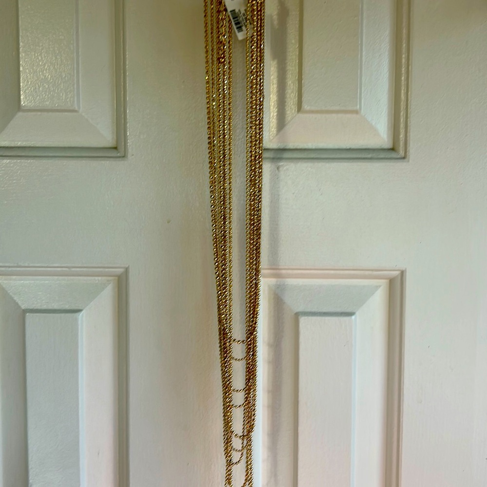 Chico’s gold multi strand necklace
